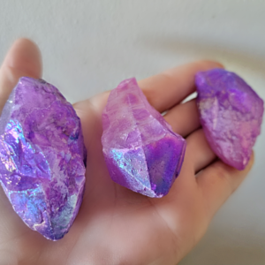 Aura Quartz purple, aura quartz rough points south africa, mermaid crystal