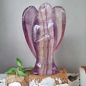 rainbow fluorite angle, crystal angel south africa, carved crystal angel