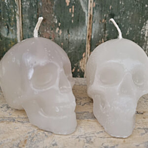 white skull candles, south africa skull candle. witches candles