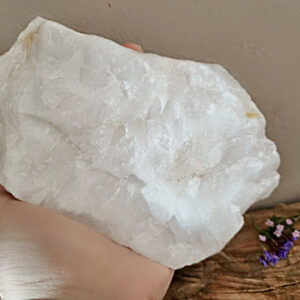snow quartz crystal slice, swhite quartz rough south africa