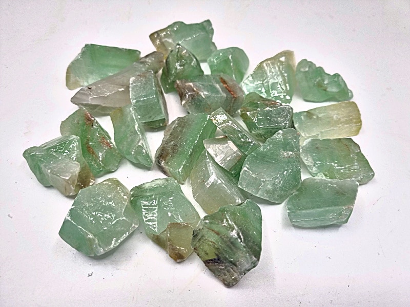 Emerald Green Calcite Rough Pieces - Hello Indigo Halo