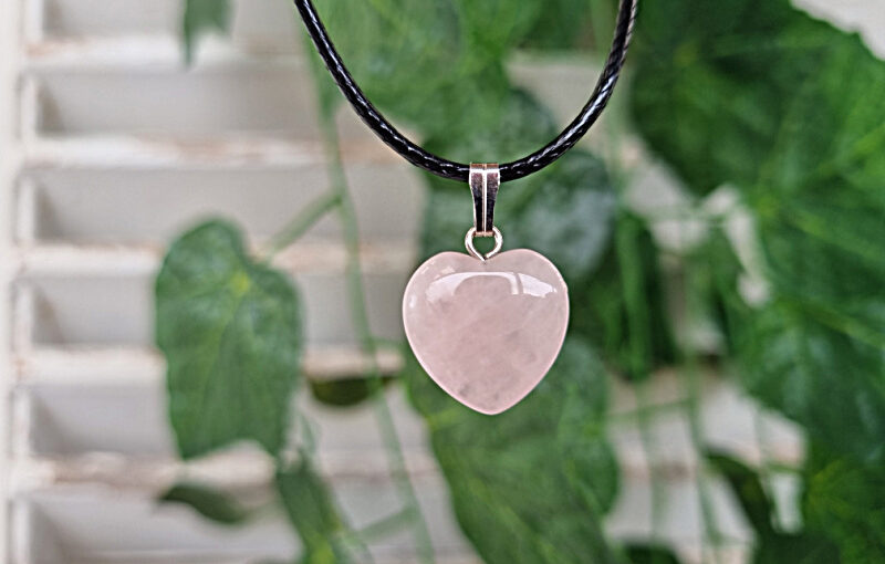 Rose Quartz Heart Necklace – My Serenity Shop