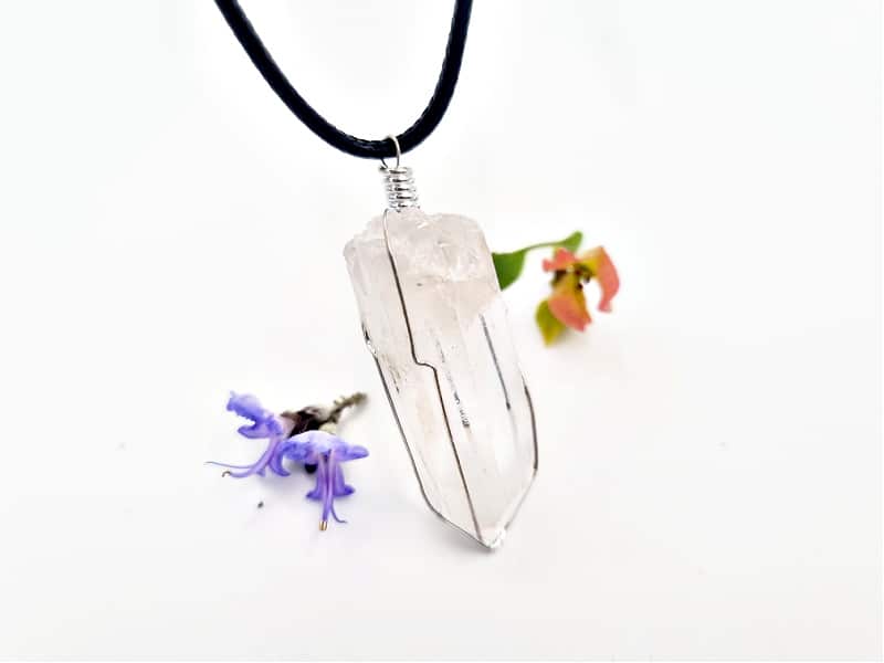 Clear Quartz Crystal Necklace - Point Large | Earth & Soul - Earth And Soul