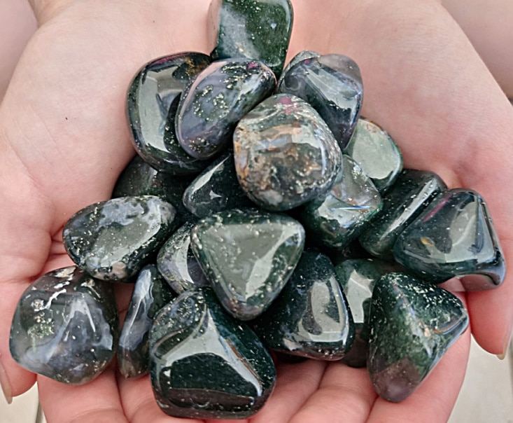 Moss Agate Crystals for sale South Africa, polished gemstones