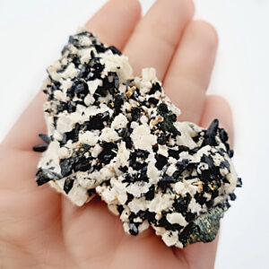 aegirine orthoclase, cluster, rough, black and white gemstone, crystal, Air & Water elements