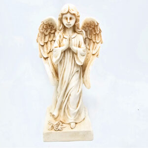 Angel Statue Praying (21cm), guardian angel, white cast, praying,