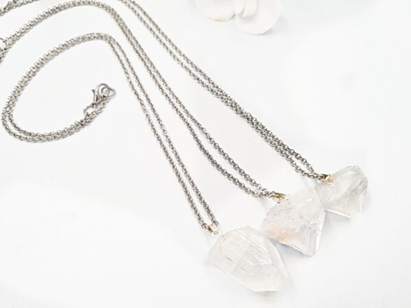 apophylite necklace, point, crystal necklace, jewellery