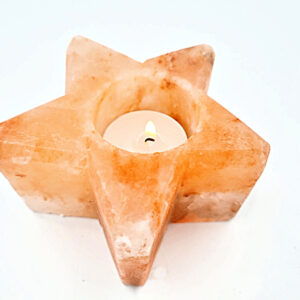 Himalayan Crystal Salt Candle Holder Star, salt lamp, star, himalayan mountain, soothing, asia, candle, health benefits