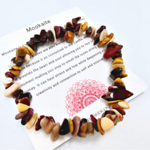 Mookaite Gem Chips Bangle, crystal bangle, jewellery