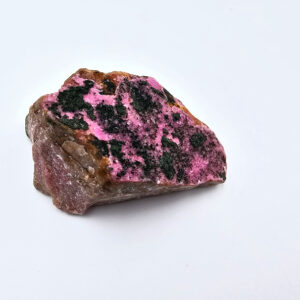 Salrose Cobaltoan Dolomite, crystal, cluster, rough, pink and black gemstone