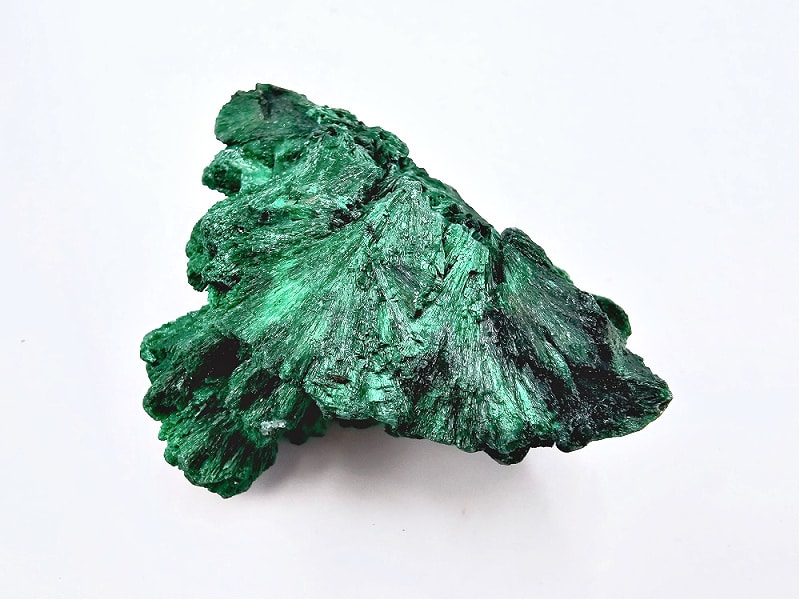 silky malachite cluster, rough, cluster, green gemstone