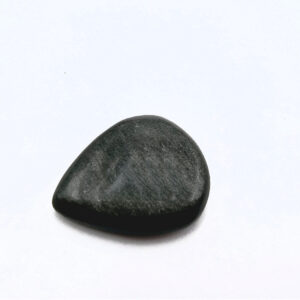 silver sheen obsidian, black gem stone, crystal, polished