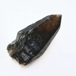 smokey quartz point rough, point, rough, cluster, gemstone, black, hyalite, glow in the dark