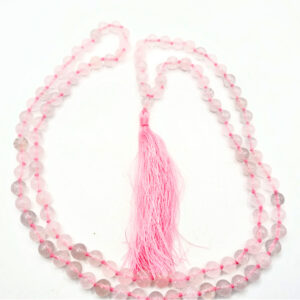 mala necklace, Rose quartz mala necklace