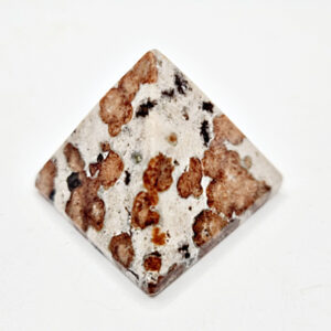 Garnet In Limestone Pyramid (3cm), crystal, pyramid, limestone, garnet, white with brown and black gemstone, polished