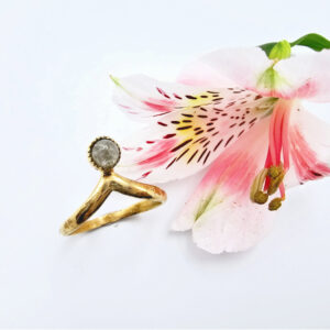 Labradorite Gem Ring (Brass)