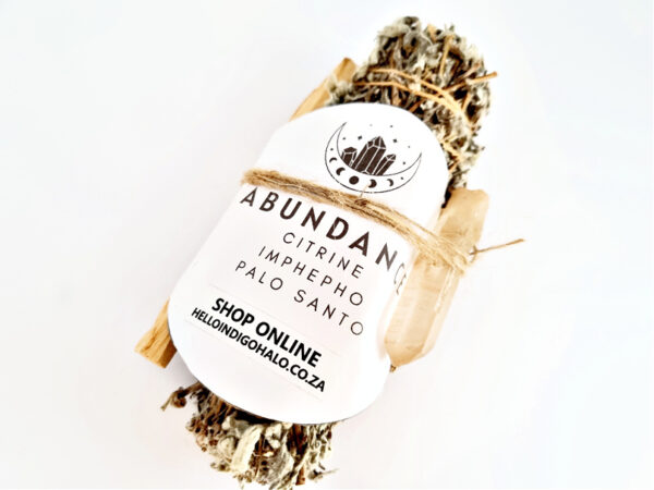 Smudge Stick Abundance Combo (Citrine), smudge, crystal, palo santo, citrine, abundance, combo, imphepho