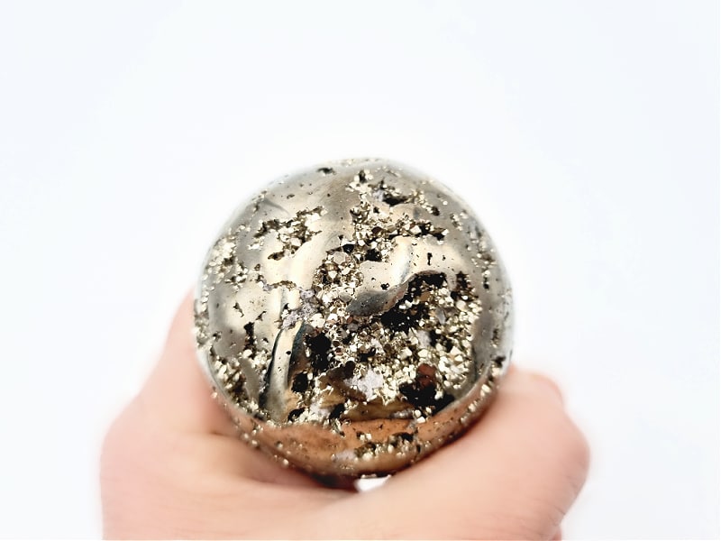 Pyrite Sphere, gold gemstone, fools gold, sphere, shiney, egypt, south africa, solar plexus,