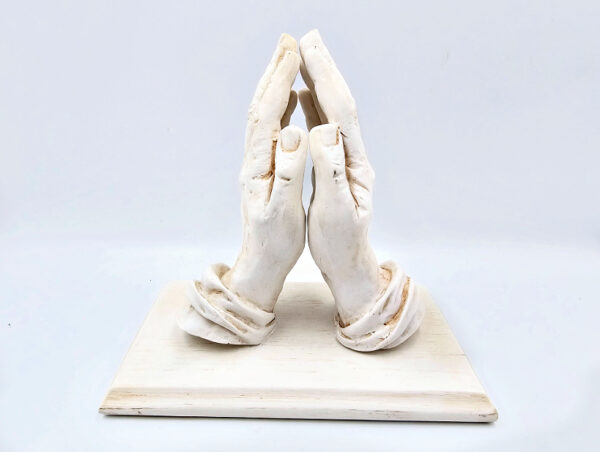 Praying Hands Statue, hard white caste resin, religion, ornaments, statue, praying, decor