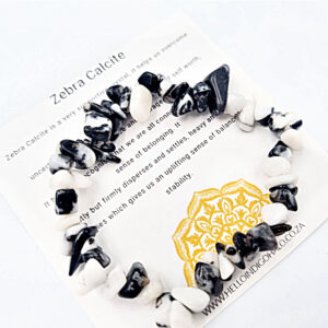 Zebra Calcite Chips Bangle, crystal, bangle, black and white gemstone, chipped, stone