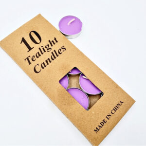 Tealight Candles Purple (Pack Of 10)