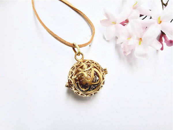 Harmony Bell OM Necklace (Brass)