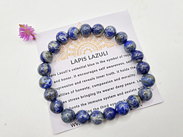 Lapis Lazuli Round Beaded Bangle, gemstone bangle, lapis lazuli