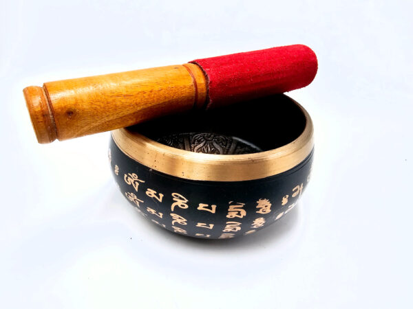 Black Mantra Singing Bowl Medium B