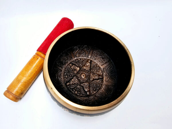 Black Mantra Singing Bowl Medium B - Image 2