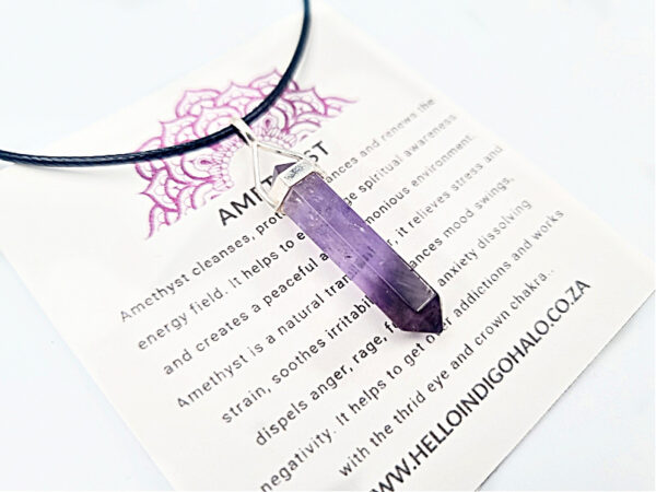 Amethyst Point Necklace  (925 Silver)