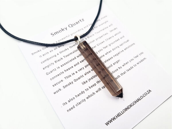 Smoky Quartz Crystal Necklace (925 Silver)