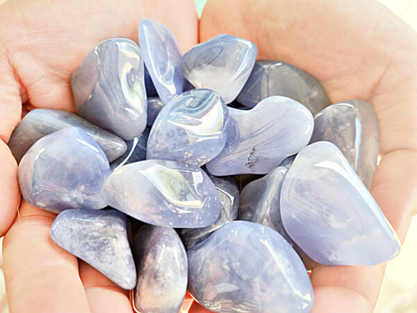 Blue Chalcedony Tumble Stones