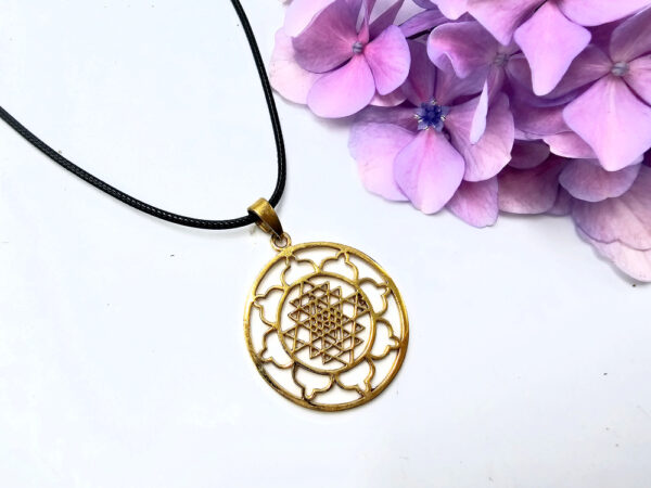 Brass Sri Yantra Necklace