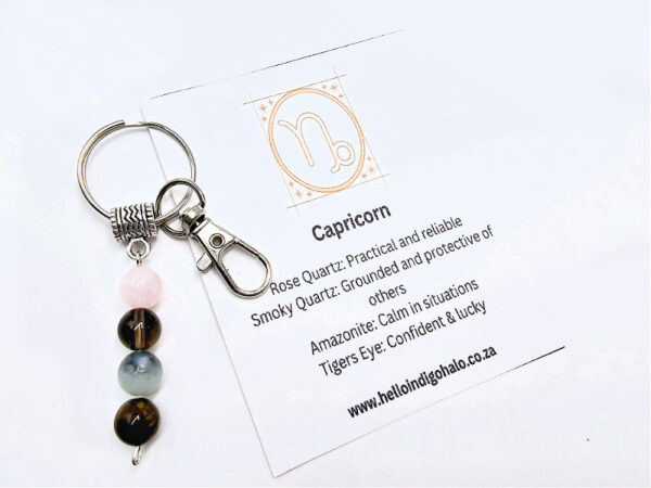 Capricorn Gemstone Key Ring