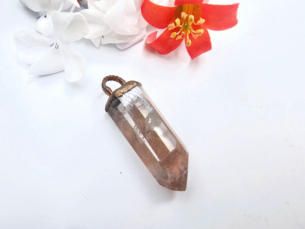 Hematoid Quartz Copper Pendant (Phantom Inclusion)