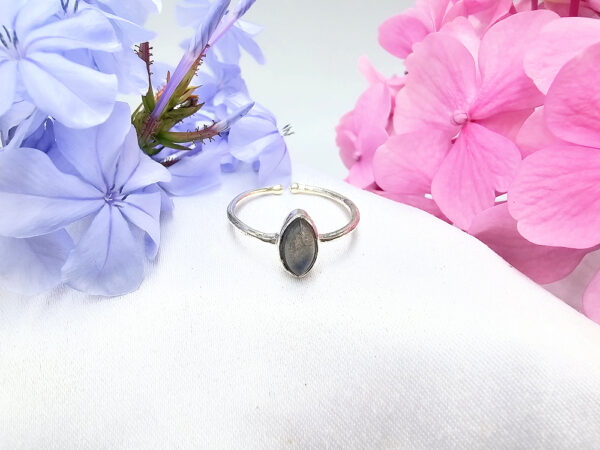 Labradorite Diamond Ring