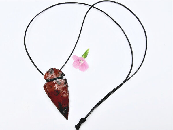 Mahogany Obsidian Arrow Head Necklace - Image 2