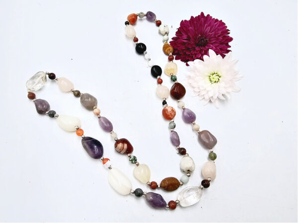 Necklace Mixed Gem Polished