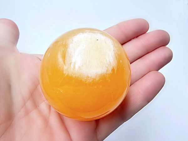 Orange Calcite Sphere (17cm Circumference)