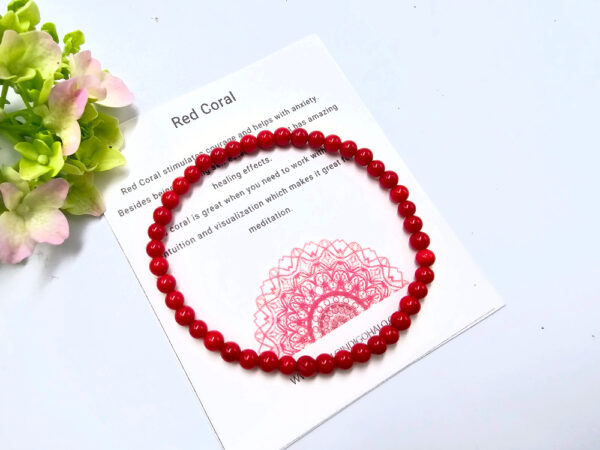 Red Coral Bangle (4mm)