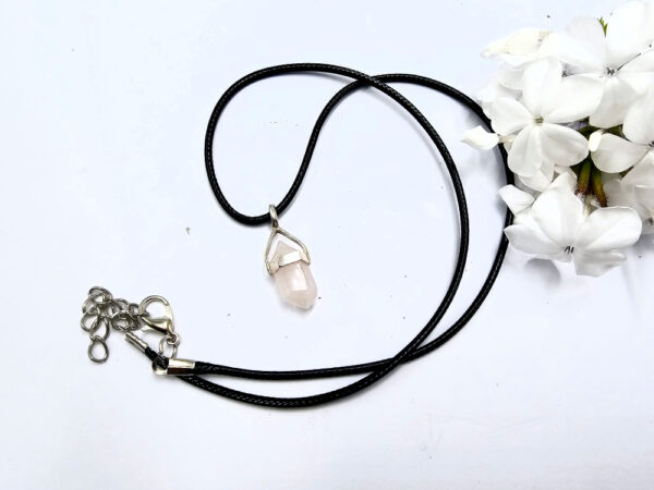 Rose Quartz Crystal Pendant Mini (925 Silver) - Image 2