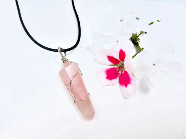 Rose Quartz Point Necklace (Unconditional Love)