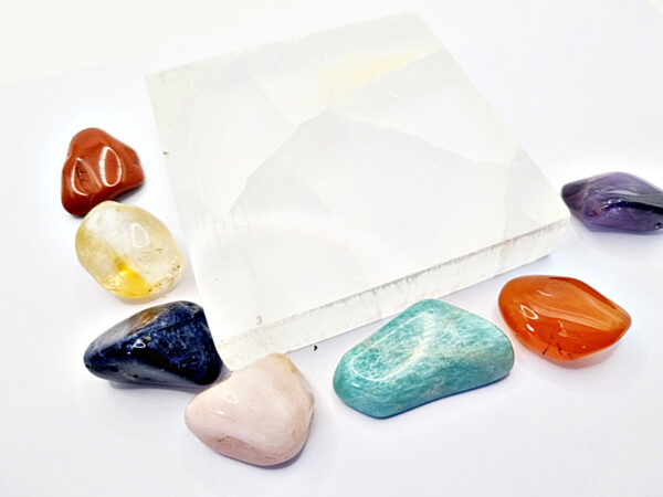 Chakra Tumble Stones & Selenite Combo