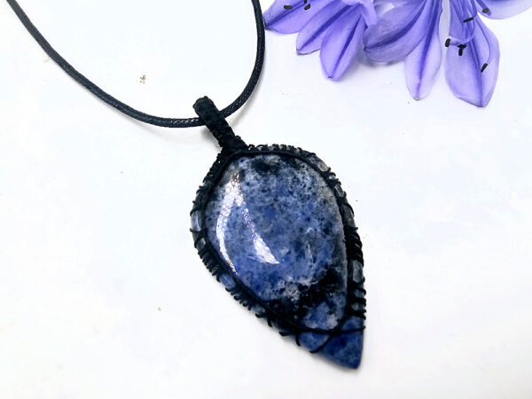 Sodalite Braided Necklace Drop