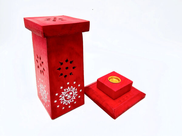 Red Incense Cone Box Tower