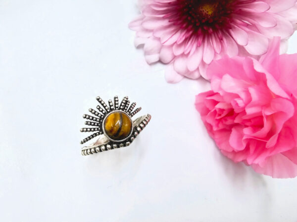 Tigers Eye Crown Ring