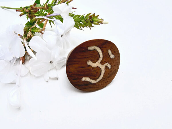 Wooden Ring OM Sign