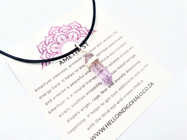 Amethyst Mini Crystal Necklace (925 silver)