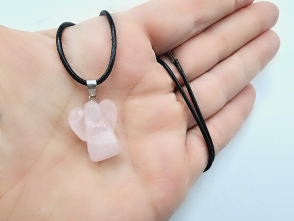 Rose Quartz Angel Necklace - Image 2