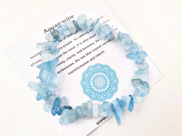 Aquamarine Chips Bangle